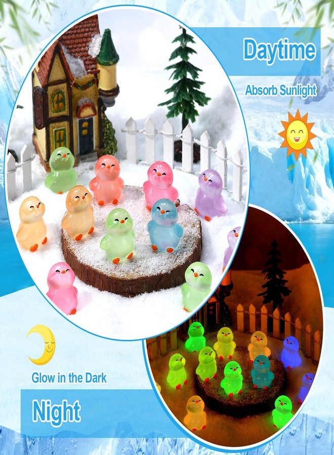 GGSTDDUP 30 Pcs Mini Penguin Figurines Luminous Mini Resin Animals 6 Colors Tiny Resin Penguins Miniature Figurines for Garden Dollhouse Aquarium Landscape Tabletop Yard Lawn Patio Potted Decor - Image 5